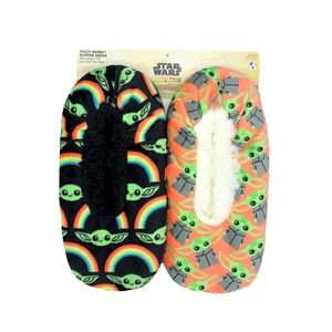 2 pk Star Wars The Mandalorian Women's Slipper sock